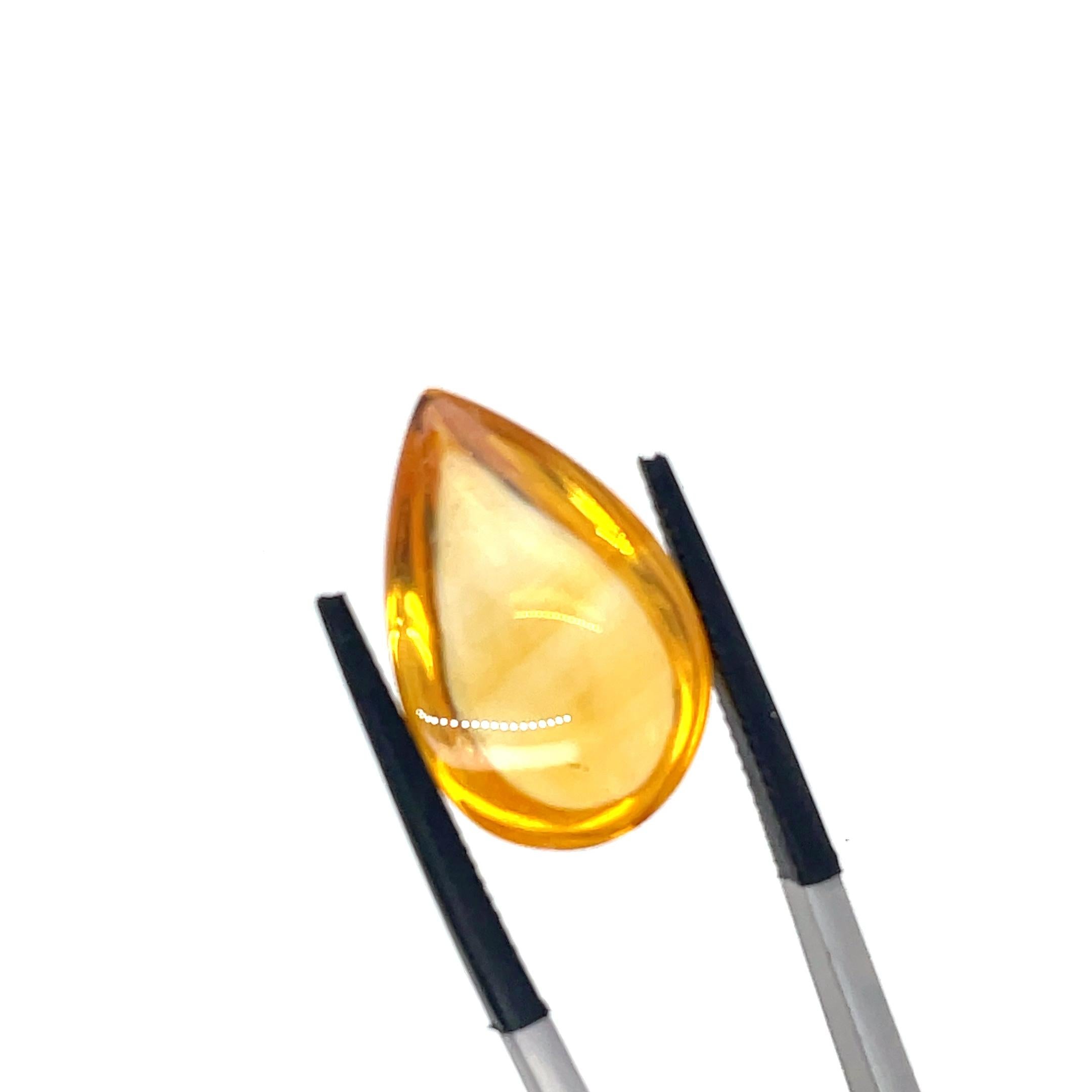 Gemme Citrino Cabochon a forma di pera Cts 118.42 in vendita 2