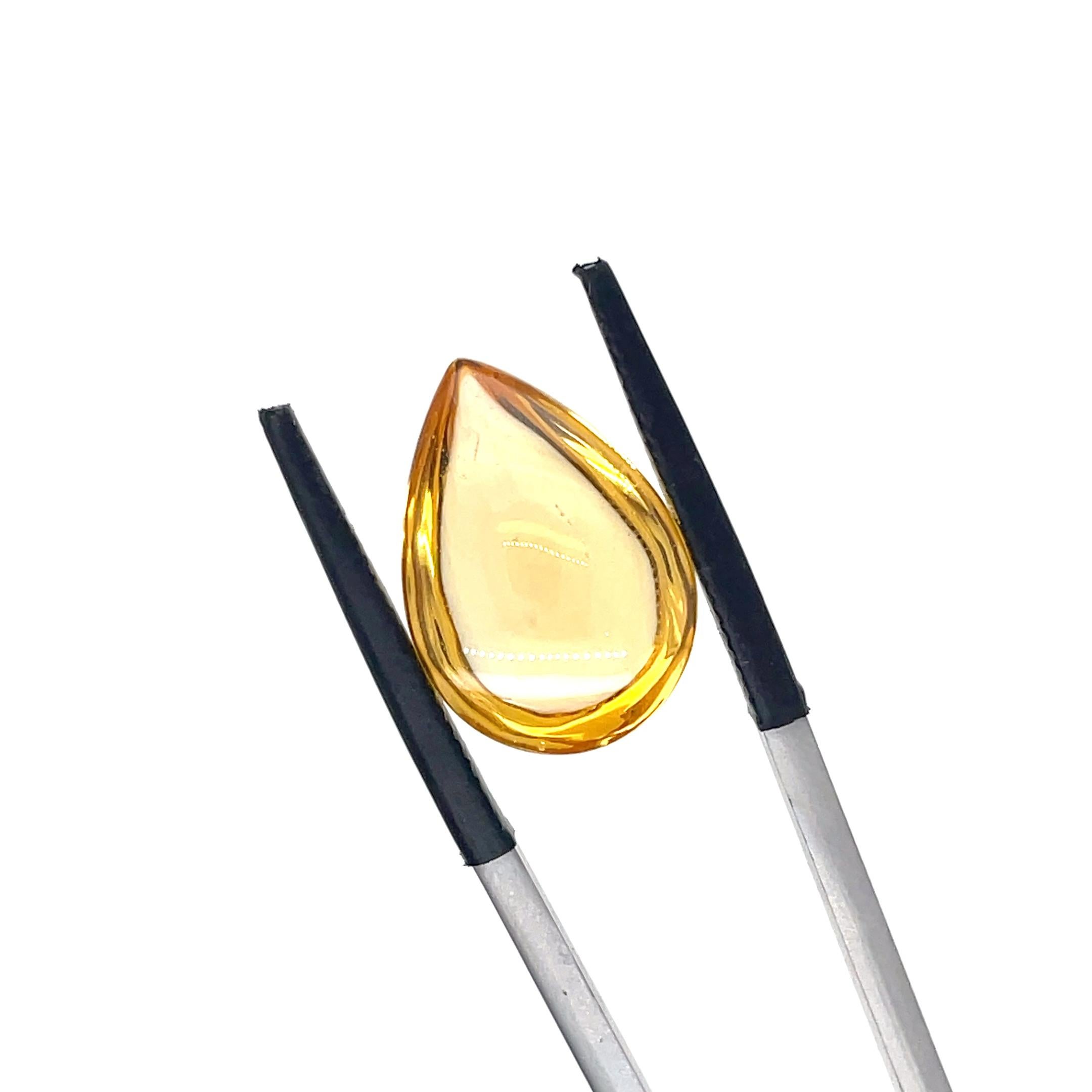 Cabochon di citrino a forma di pera Cts 169.53 in vendita 6
