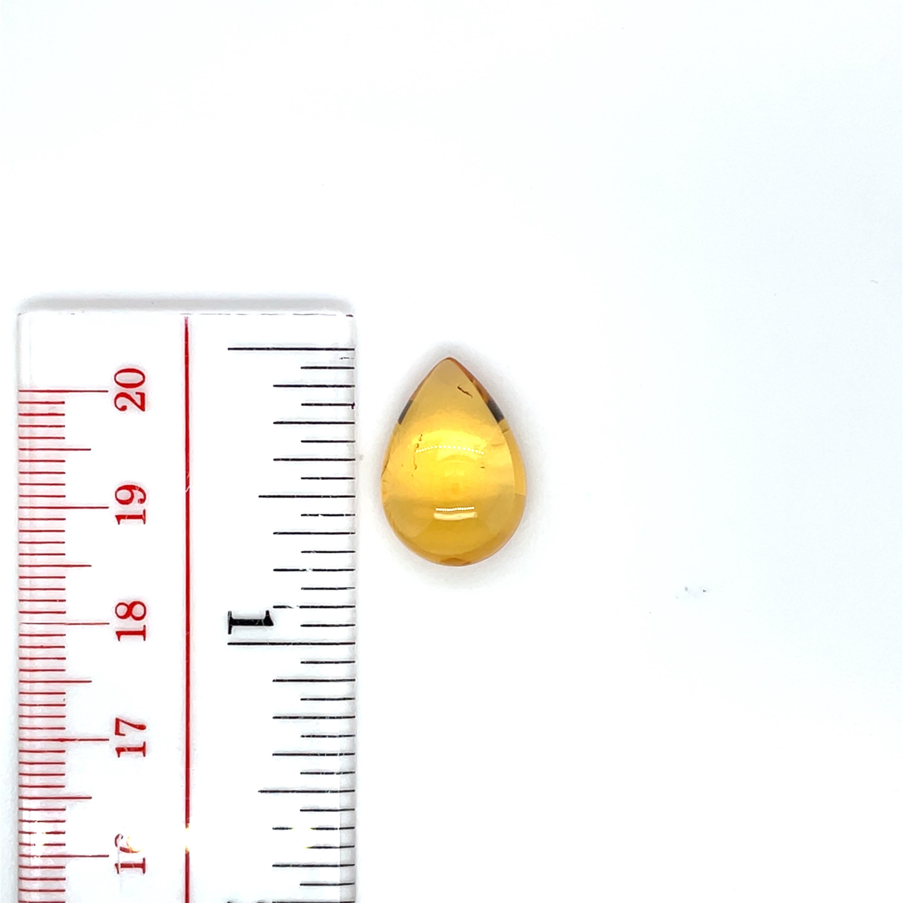 da uomo o donna Cabochon di citrino a forma di pera Cts 169.53 in vendita