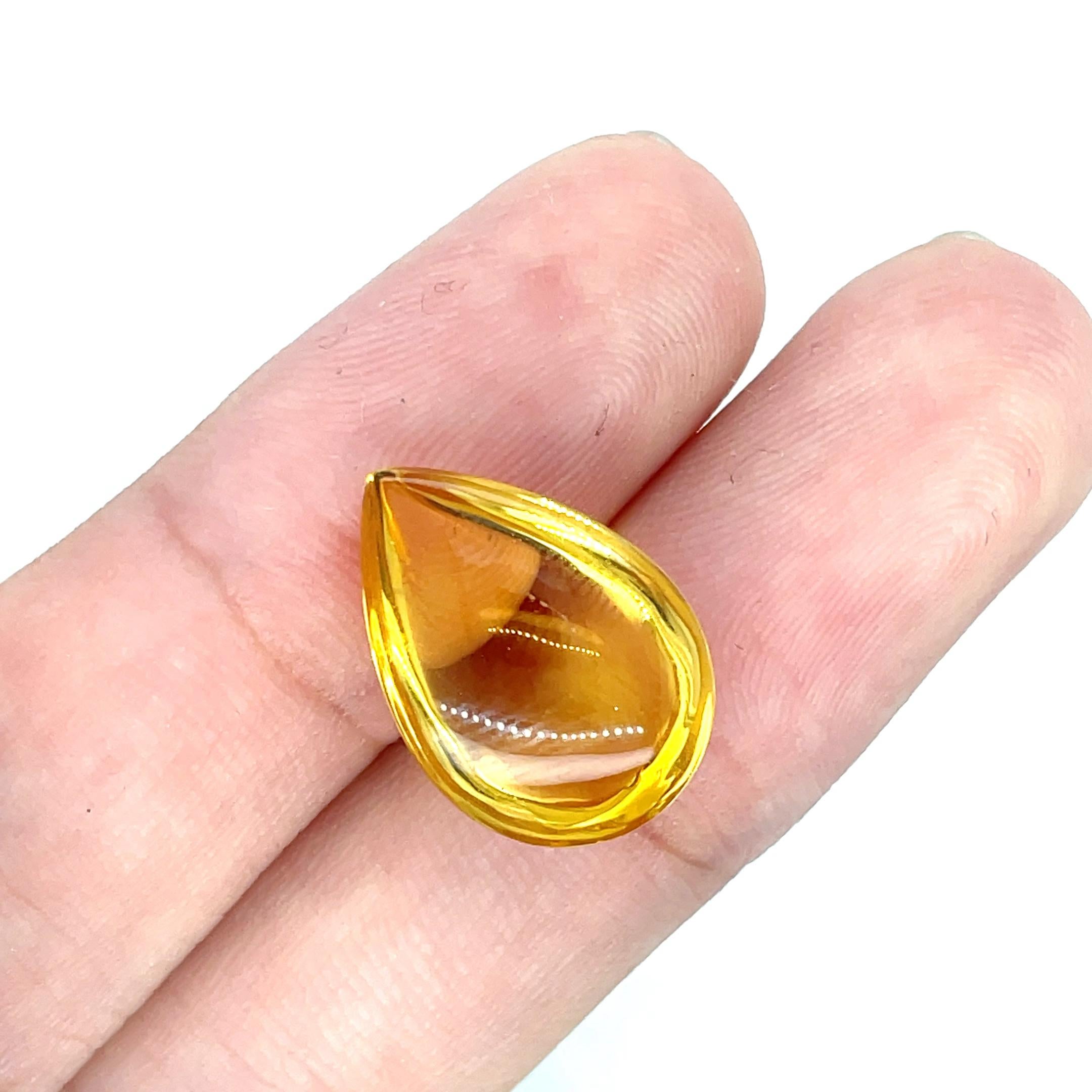 Cabochon di citrino a forma di pera Cts 169.53 in vendita 2