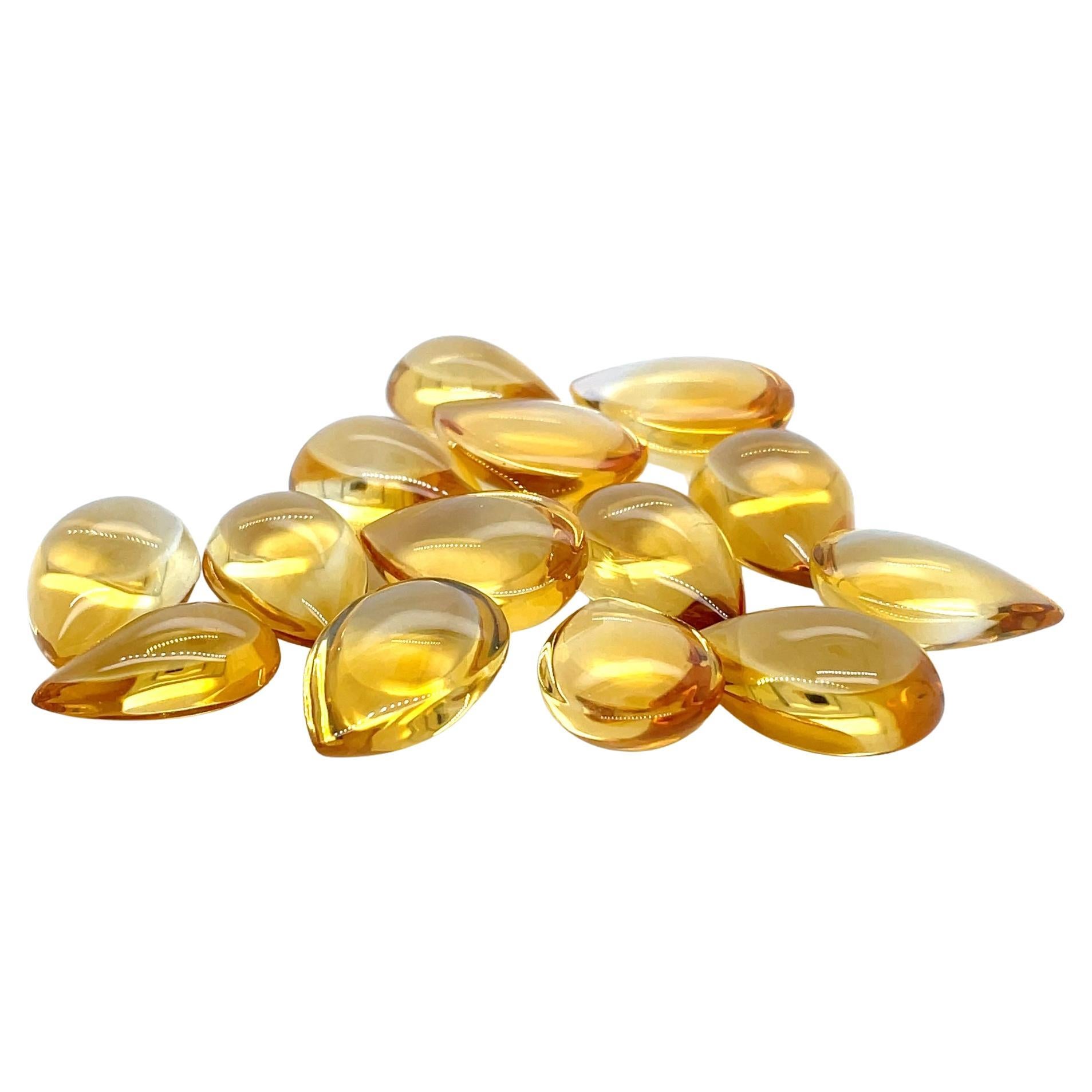 Cabochon di citrino a forma di pera Cts 169.53