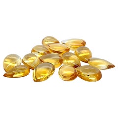 Pear-Shaped Citrine Cabochons Cts 169.53