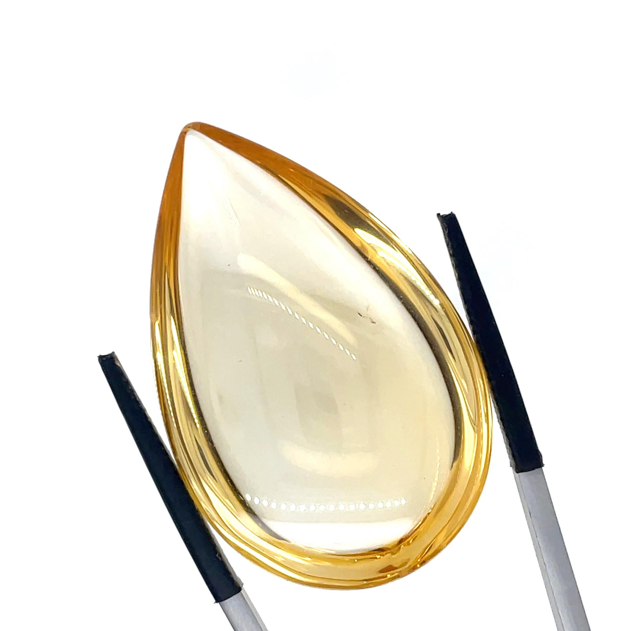 da uomo o donna Cabochon di citrino a forma di pera Cts 219.40 in vendita