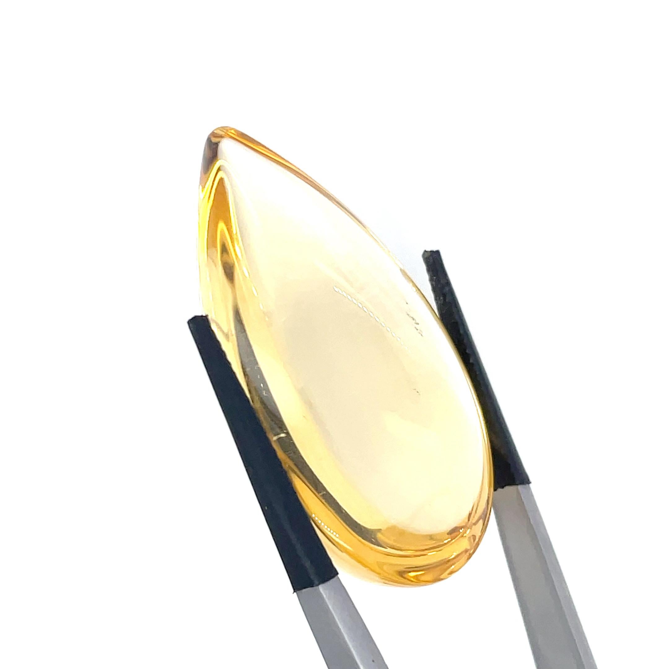 Cabochon di citrino a forma di pera Cts 219.40 in vendita 1