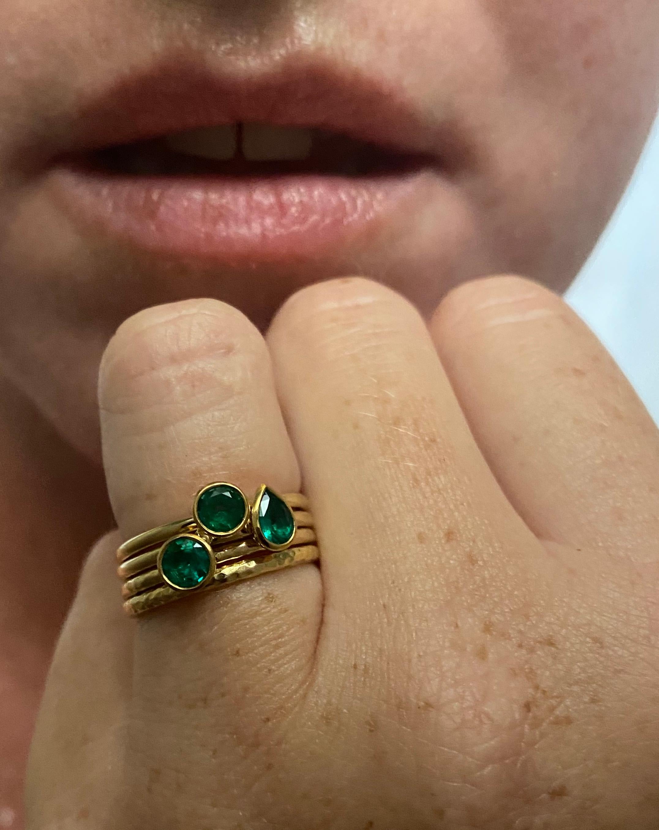 minimalist emerald ring