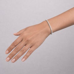 Pear Shaped Diamond 18K White Gold Tennis Bracelet