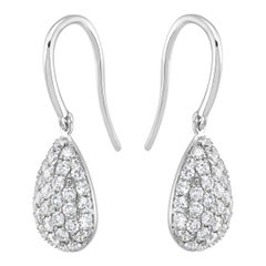 Pear Shaped Diamond Dangle Earrings