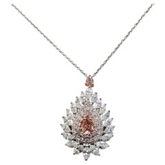 Pear Shaped Diamond Necklace Chain