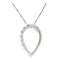 Pear Shaped Diamond Pendant Necklace
