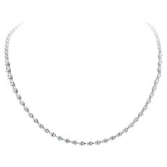 Birnenförmige Diamant-Tennis-Halskette Riviére