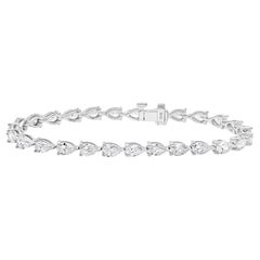 Bracelet tennis en diamants en forme de poire de 7 carats