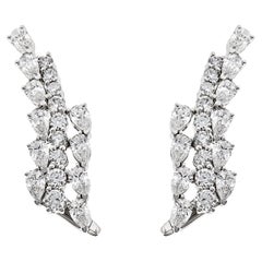 Pendenti per orecchie ad ala di diamante a forma di pera