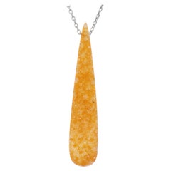 Pendentif à la mode Druzy en argent sterling en forme de poire