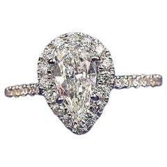 Pear Shaped Engagement Ring with 2.01 Tdw