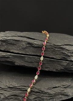 Pear Shaped Evil Eye 14K (or 18k upon request) Yellow Gold Ain Hara Bracelet