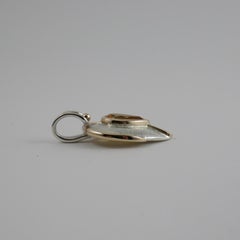 Pear Shaped Golden Citrine Sterling Silver and 9k Yellow Gold Pendant