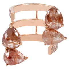 Pear Shaped Ice Diamond Ring Made In 18k Rose Gold