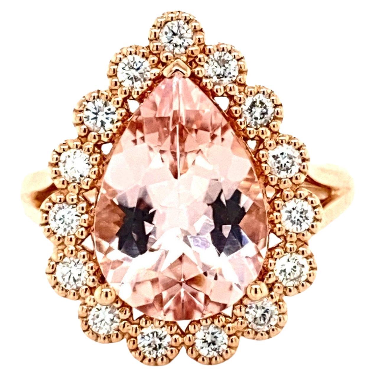 The Rose Diamond - Natural Pink Pear Shaped Diamond Ring For Sale at ...