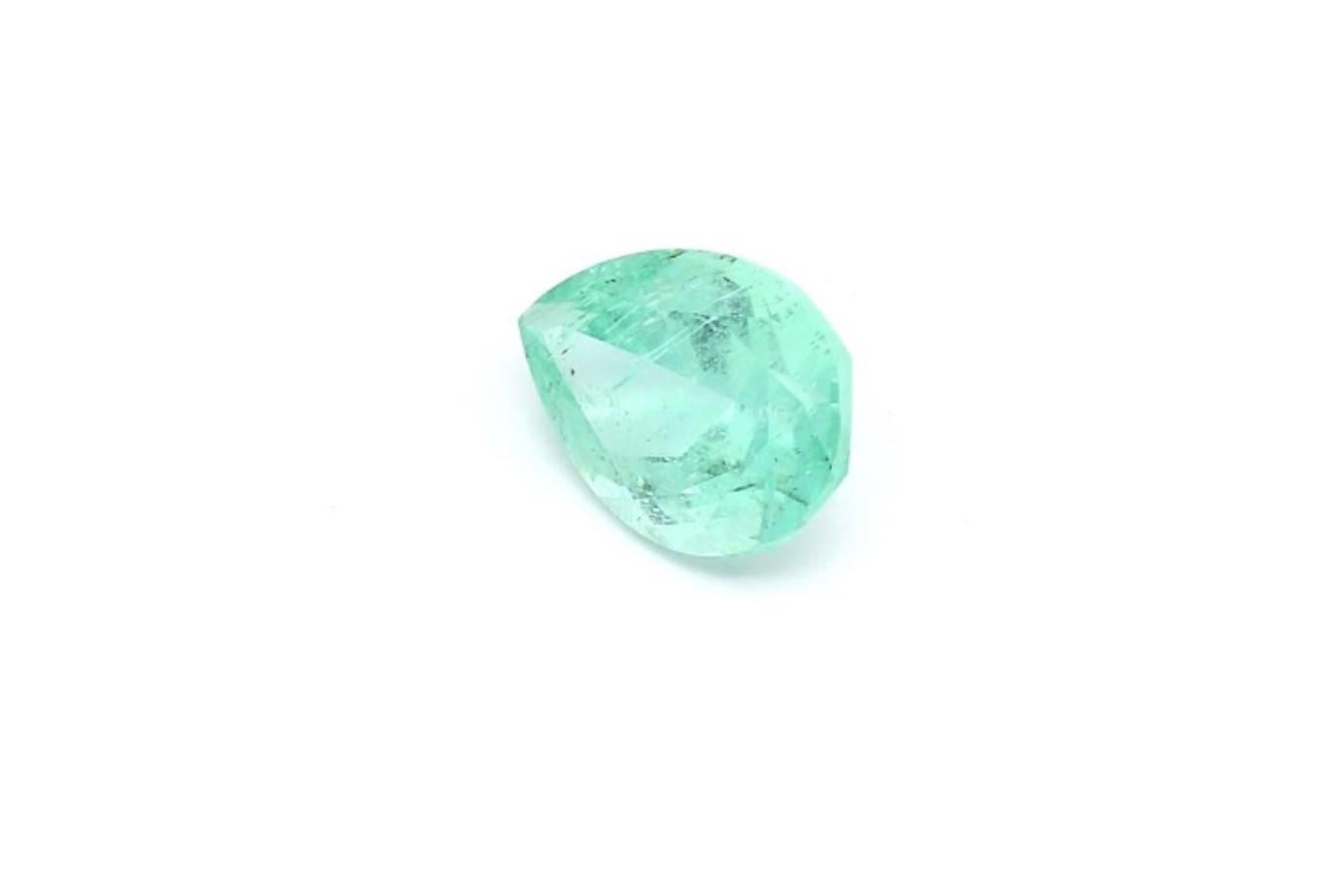 Birnenförmiger russischer natürlicher Smaragd-Ring-Edelstein 2,68 Karat (Moderne)