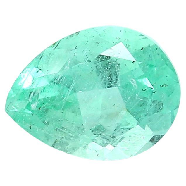 Pear-Shaped Russian Natural Emerald Ring Gem 2.68 Carat Weight