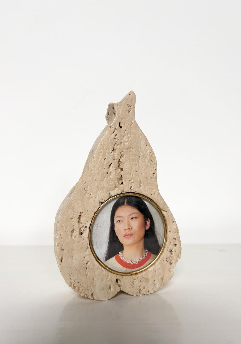 Other Pear-Shaped Travertine Photo Frame For Sale