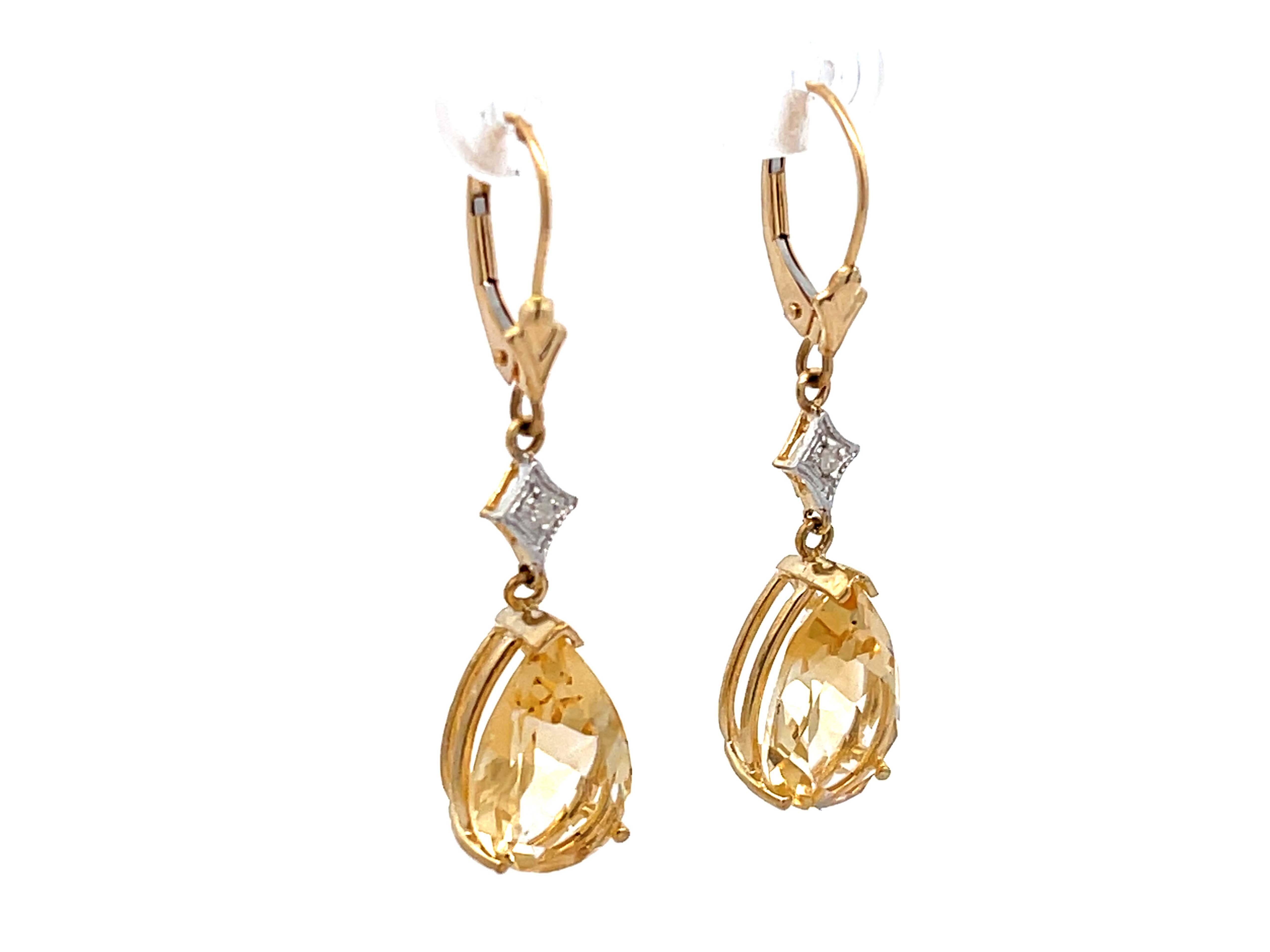 golden topaz earrings