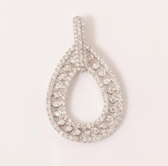 Ciondolo con diamante a pera impilabile in oro massiccio 14k (certificato)