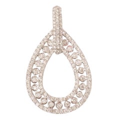 Ciondolo con diamante a pera impilabile in oro massiccio 14k (certificato)