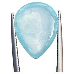 Pietra preziosa sfusa con cabochon di acquamarina naturale a forma di pera/lacrima per gioielli, 20 mm