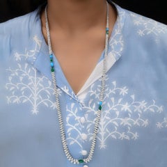 Pear Zambian Emerald Gemstone Necklace SI/H Pear Diamond 18 Karat White Gold