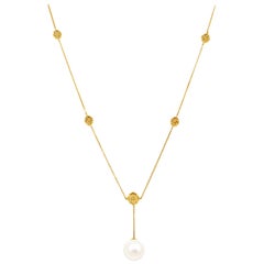 Pearl 18 Karat Yellow Gold Mauresque Necklace Natalie Barney