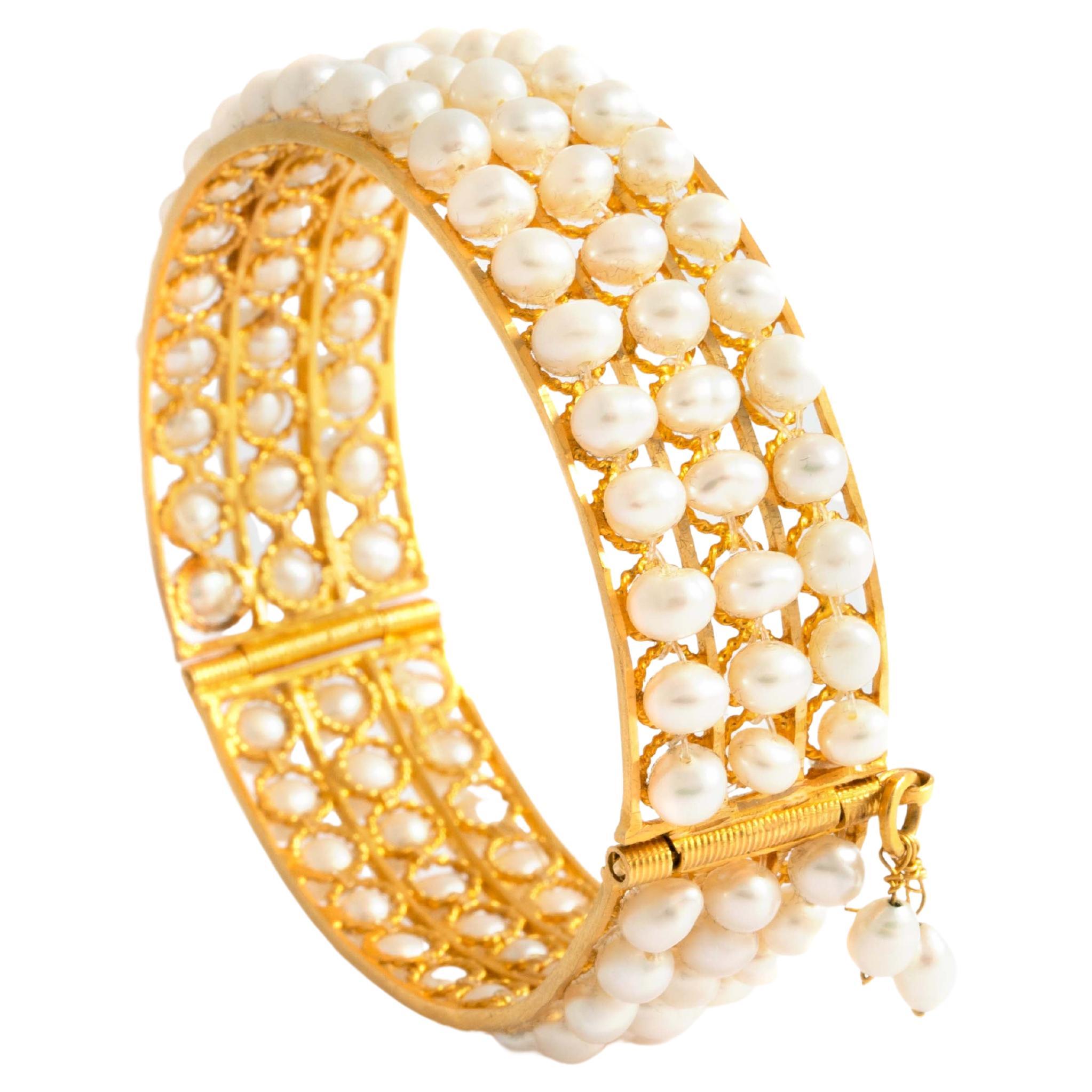 Pearl 18k Yellow Gold Bracelet