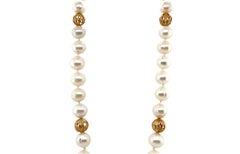 Pearl 21 Inch Necklace Strand of Pearls 8.5mm Pearls 14K Yellow Gold