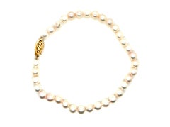 Pearl 5.5mm Bracelet 14K Yellow Gold Clasp 8 Inch Brand New