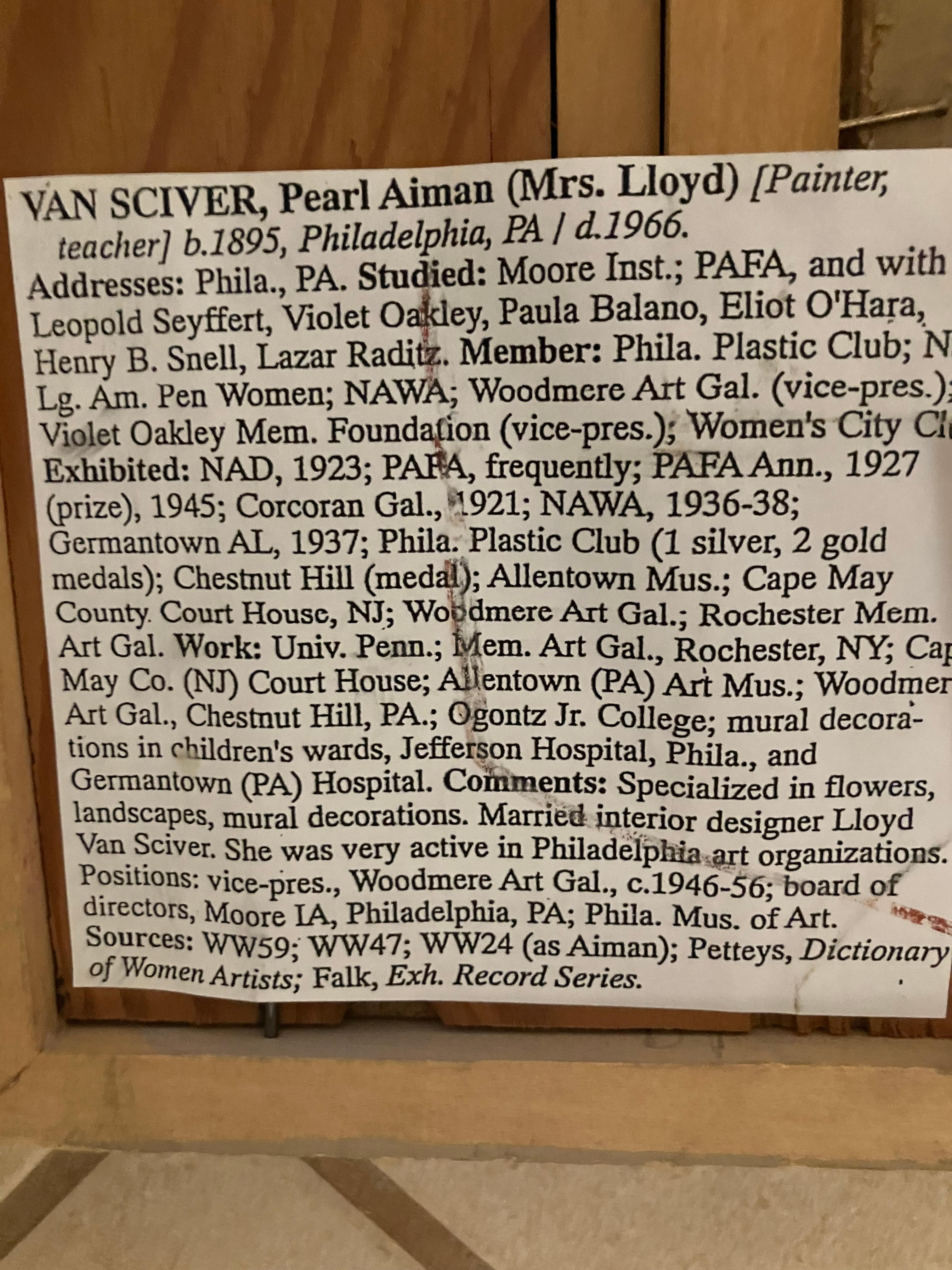 Perle A Van Sciver  New Hope Pennsylvania im Angebot 3