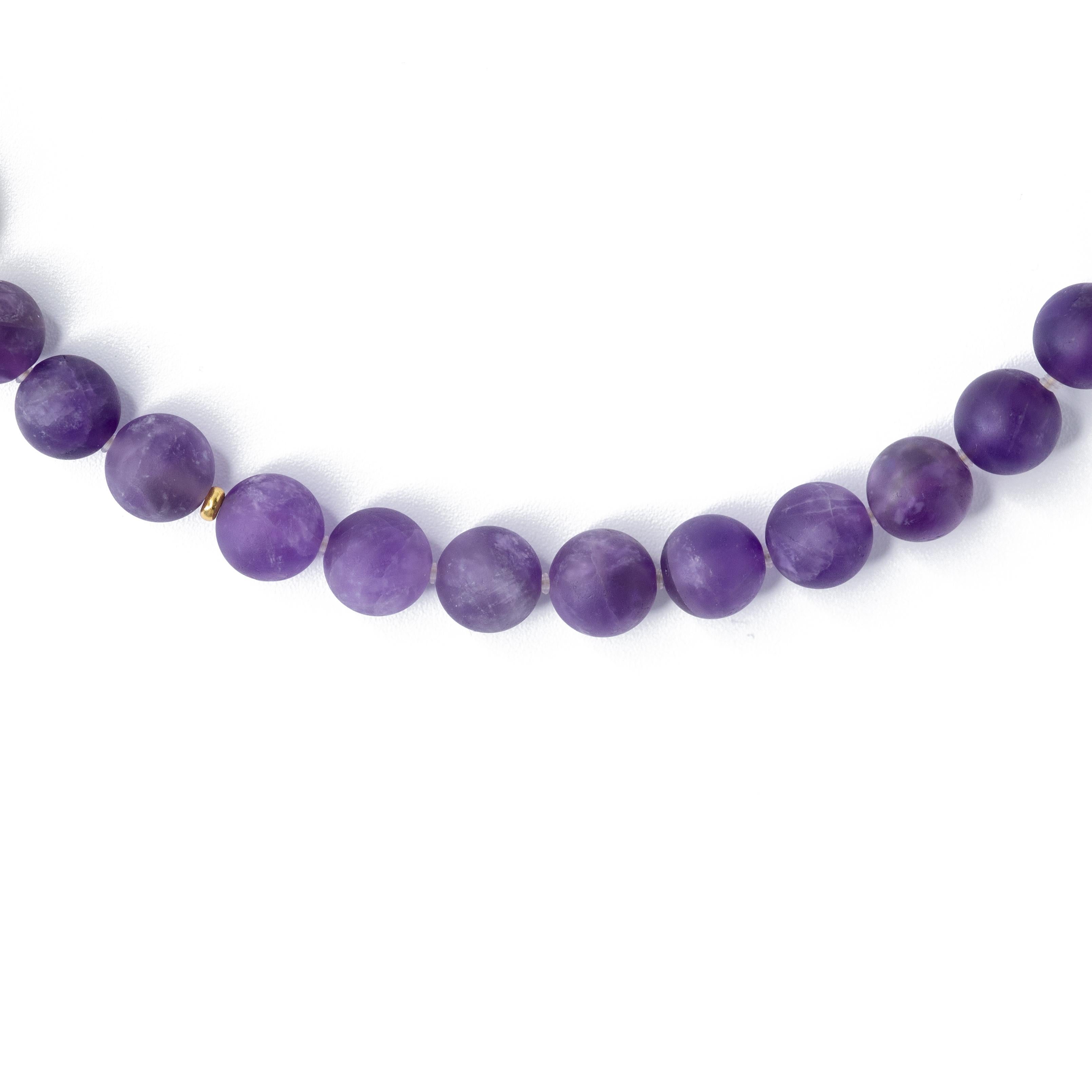 Bead Pearl Amethyst Seaside Necklace - by Bombyx House For Sale