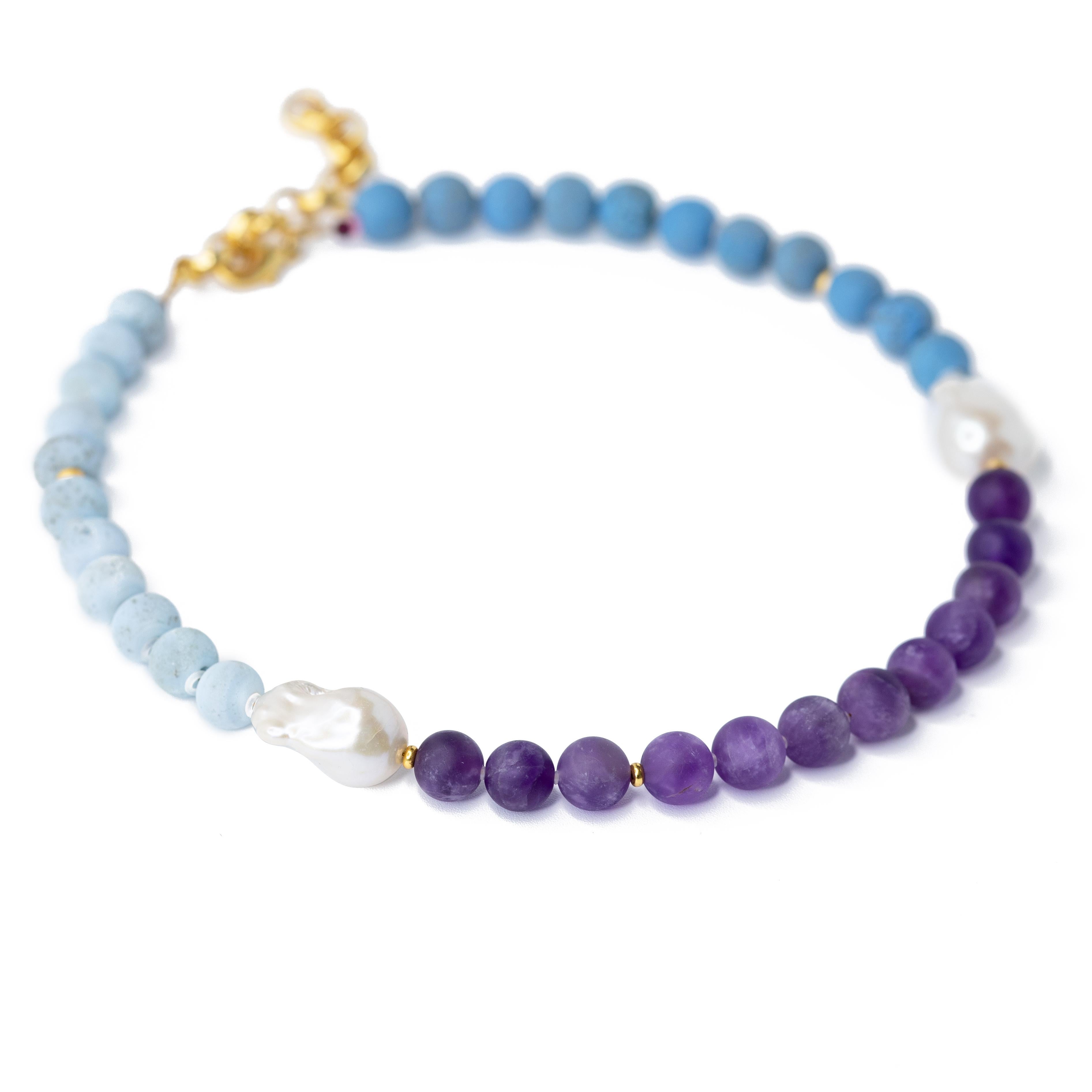 Women's Pearl Amethyst Seaside Necklace - by Bombyx House For Sale