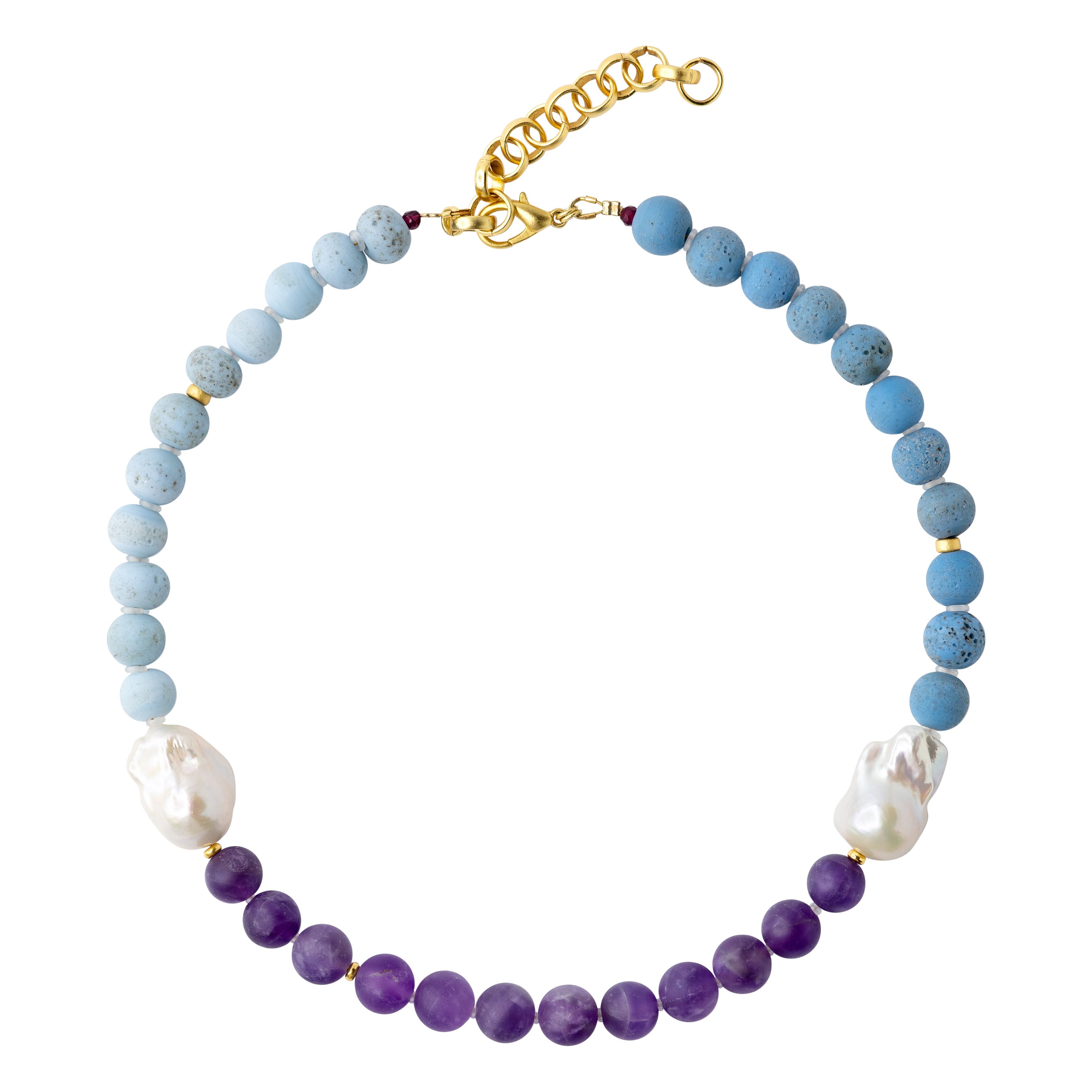 Pearl Amethyst Seaside Necklace - by Bombyx House