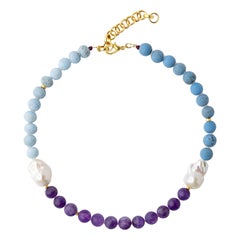 Pearl Amethyst Seaside Necklace - by Bombyx House
