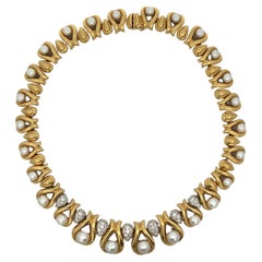 Girocollo di perle e diamanti