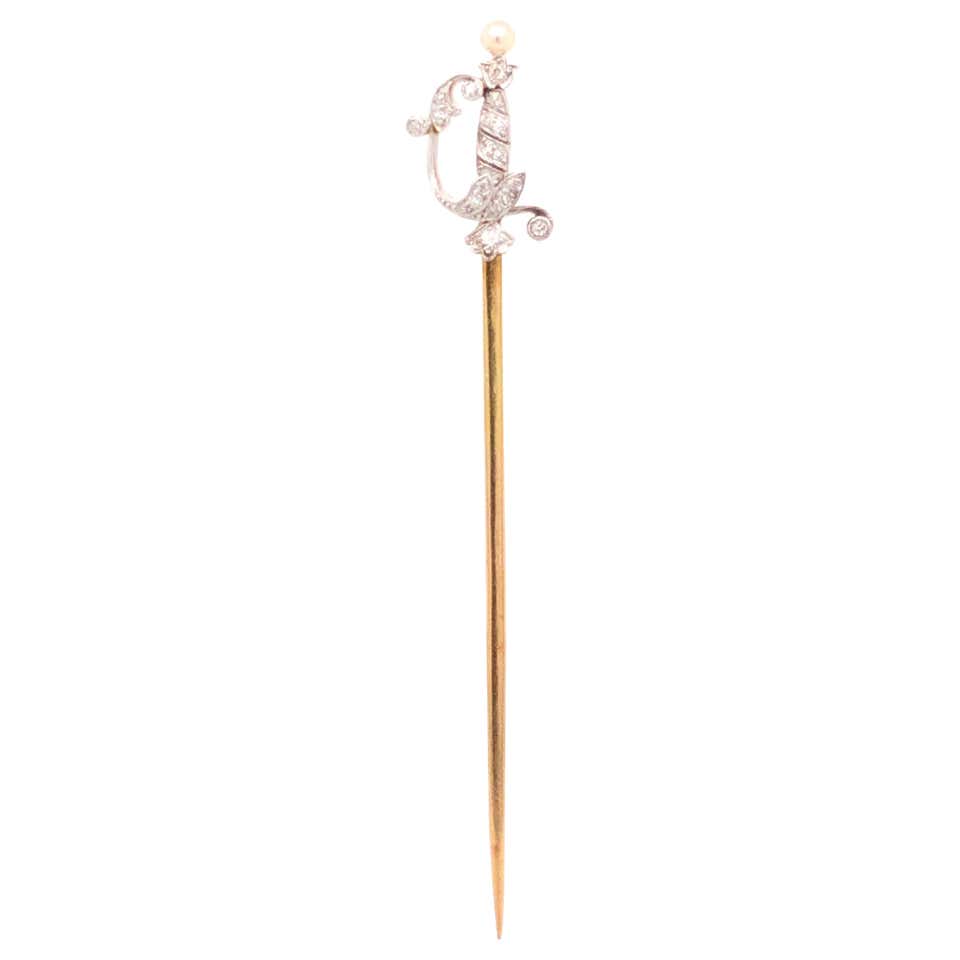 Pearl and Diamond Dagger, 1900 at 1stDibs