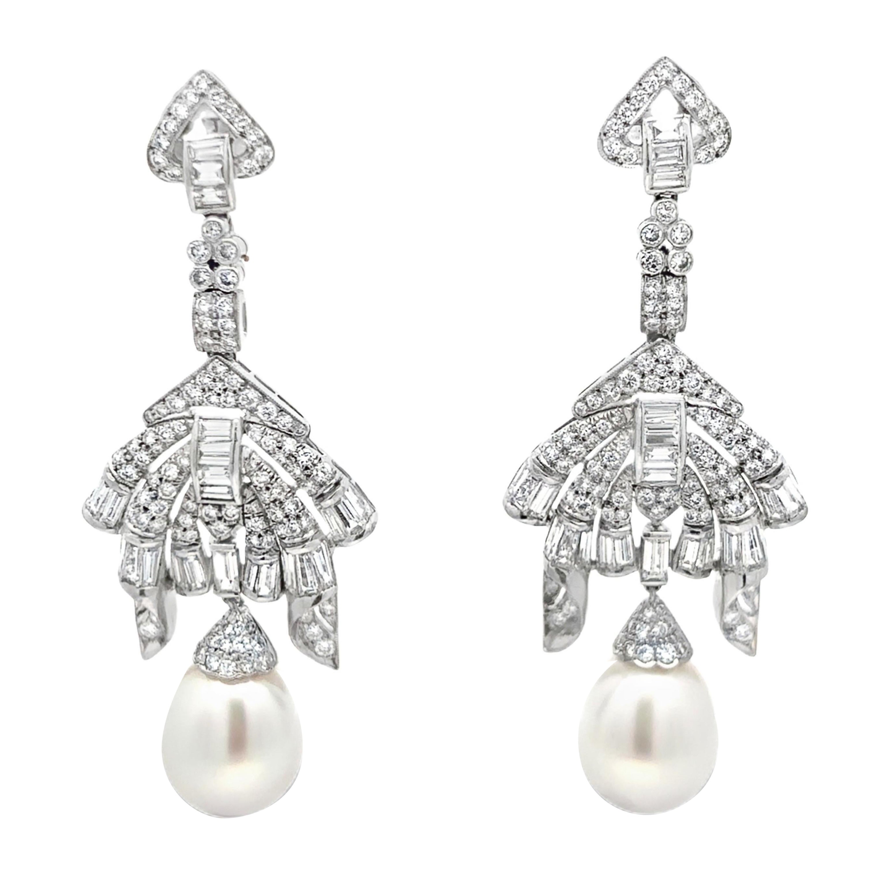 Orecchini con perle e diamanti