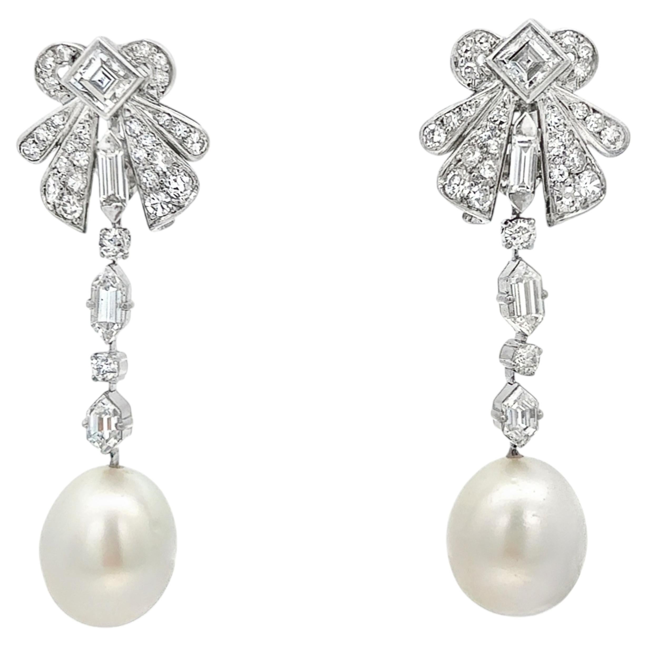 Orecchini con perle e diamanti