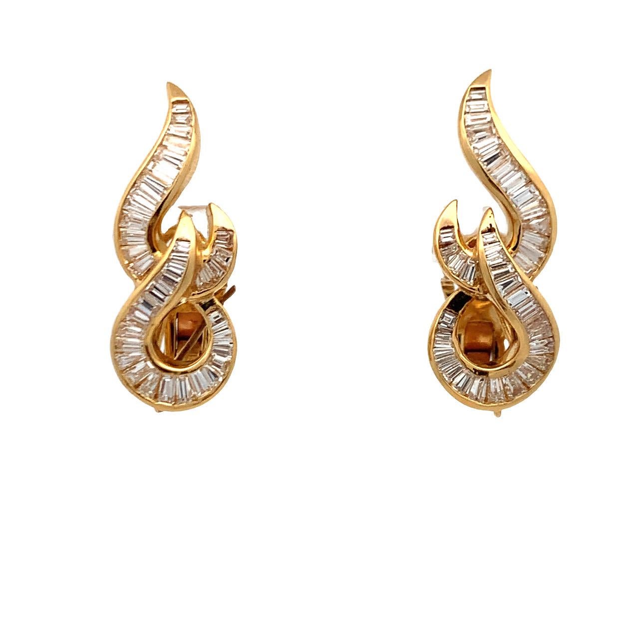 Perlen- und Diamant-Ohrringe für Tag und Nacht (Gemischter Schliff) im Angebot