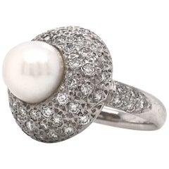 Pearl and Diamond Dome Ring