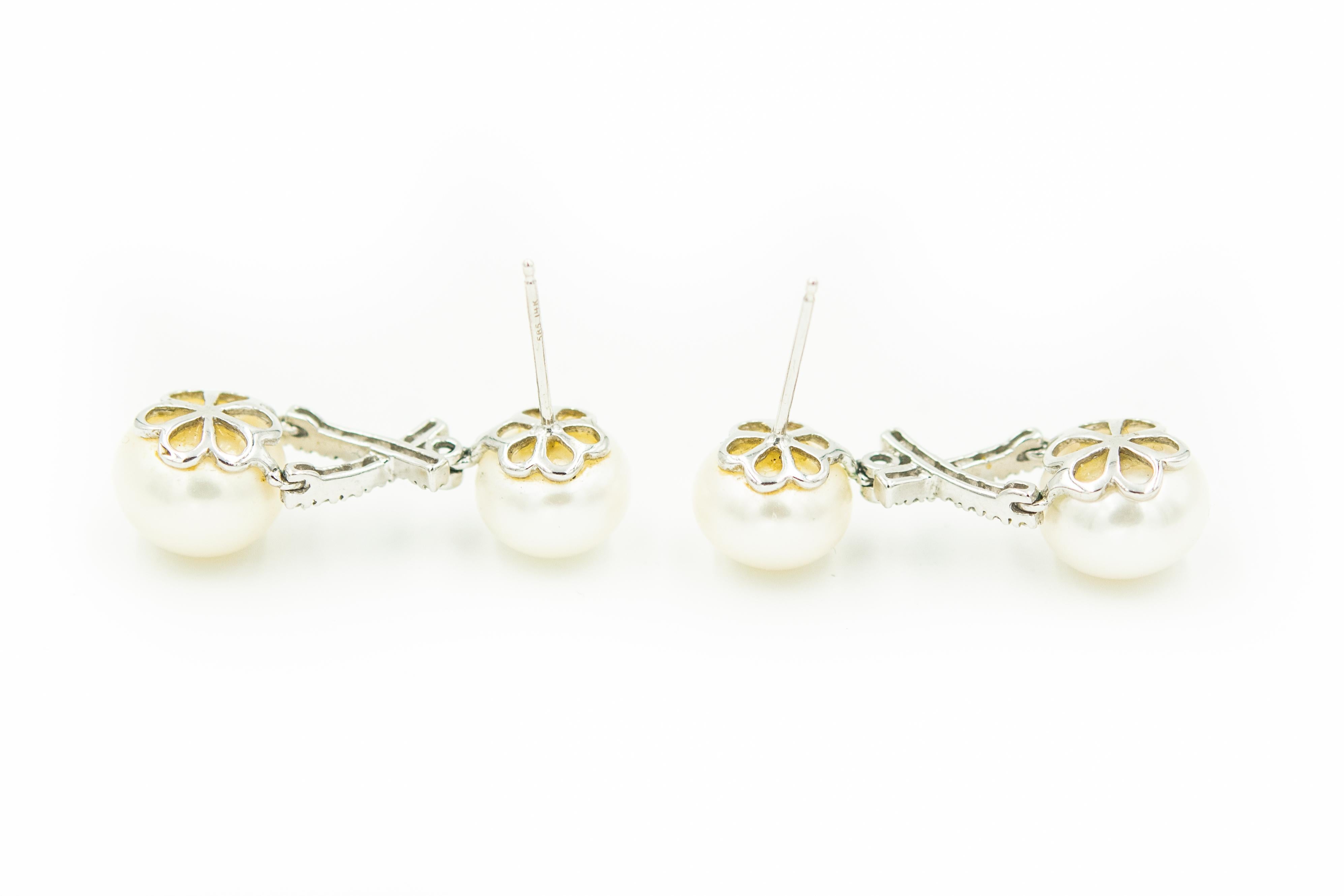 white gold earrings dangle