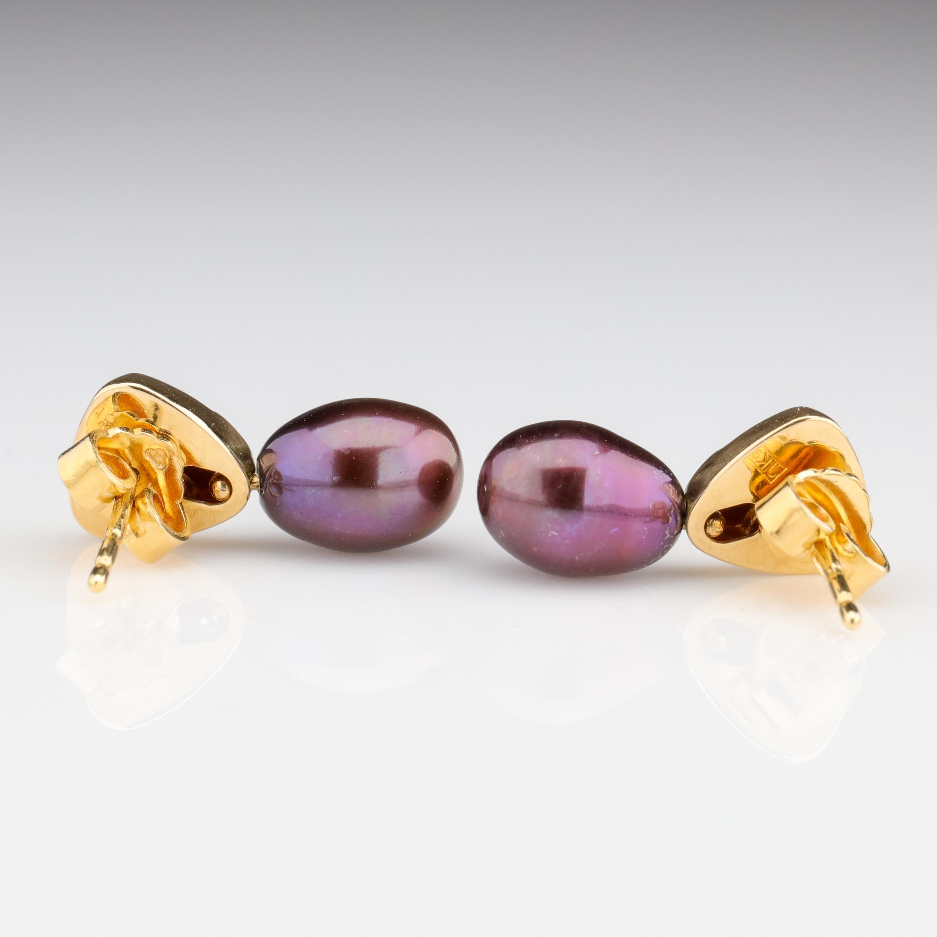 Modern Pearl and Diamond Earrings Classic with a Twist