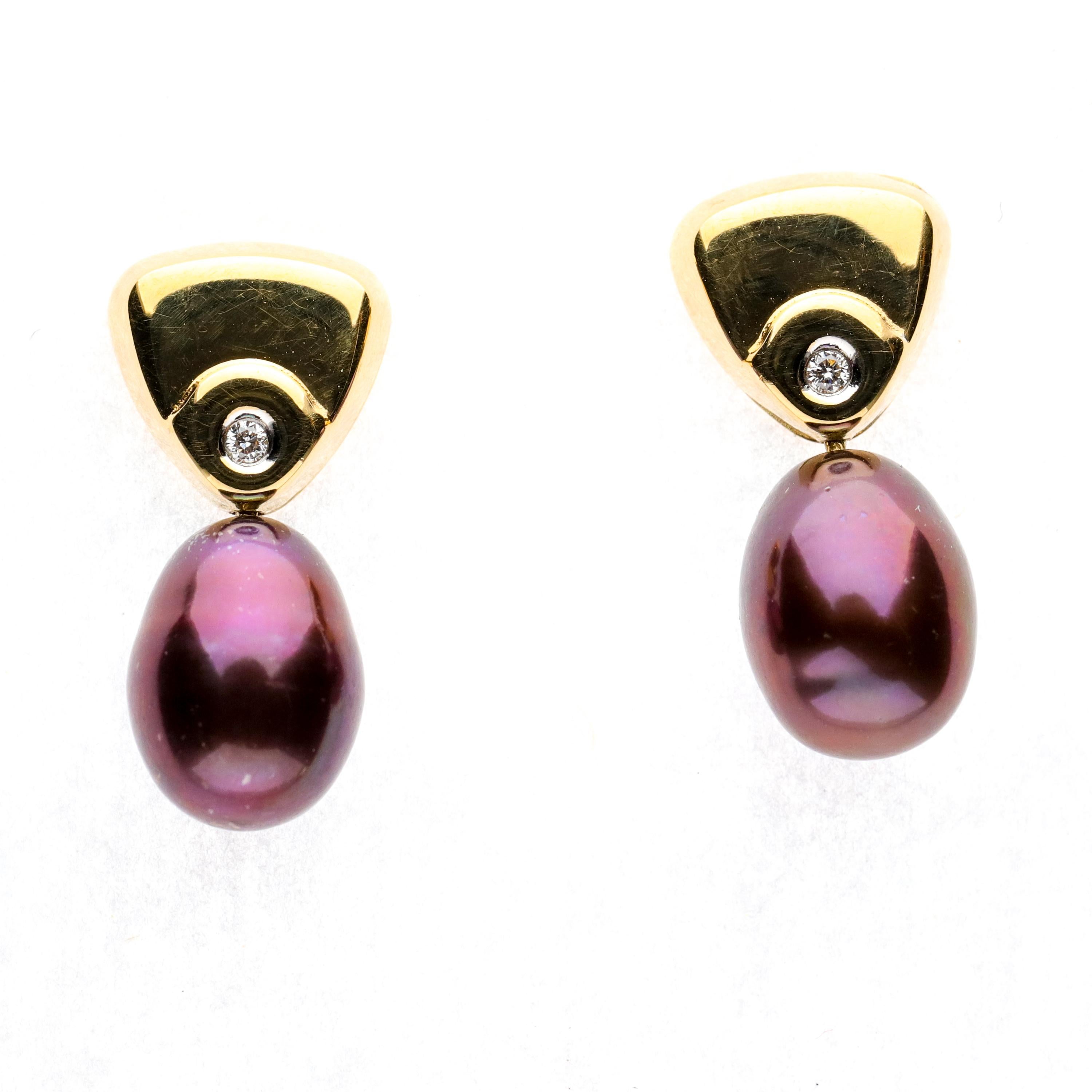 Pearl and Diamond Earrings Classic with a Twist 3