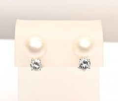 Pearl and Diamond Earrings