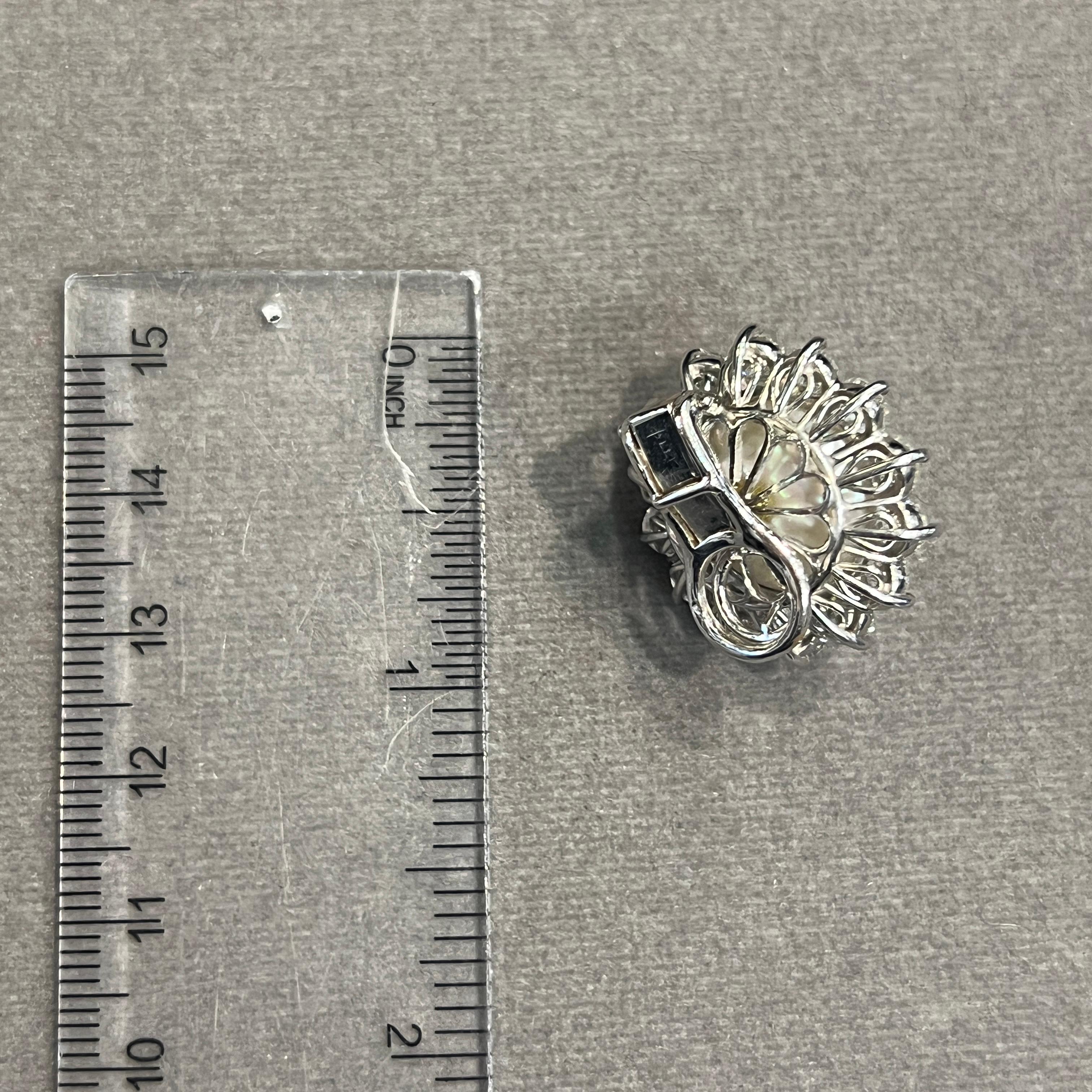 Women's Pearl and Diamond Earrings For Sale